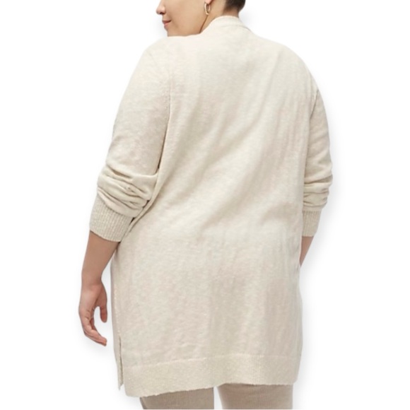 J. CREW Ivory Sweater Beach Duster Cardigan Lightweight Pockets NWT - Picture 7 of 10